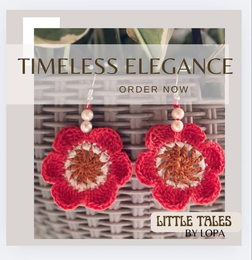 Crochet earrings | semi traditional |